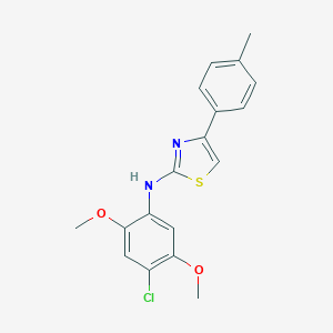 molecular formula C18H17ClN2O2S B393982 N-(4-chloro-2,5-dimethoxyphenyl)-4-(4-methylphenyl)-1,3-thiazol-2-amine 