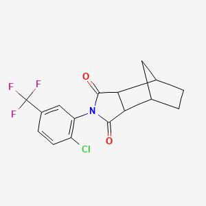 molecular formula C16H13ClF3NO2 B3939834 4-[2-chloro-5-(trifluoromethyl)phenyl]-4-azatricyclo[5.2.1.0~2,6~]decane-3,5-dione 
