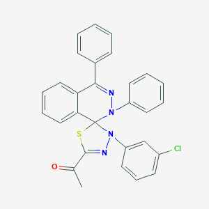 1-[3'-(3-chlorophenyl)-2,4-diphenyl-2H,3'H-spiro[phthalazine-1,2'-[1,3,4]thiadiazol]-5'-yl]ethanone