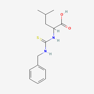 molecular formula C14H20N2O2S B3939844 N-[(benzylamino)carbonothioyl]leucine 
