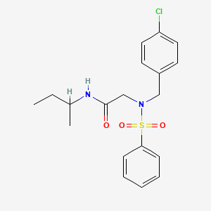 molecular formula C19H23ClN2O3S B3939861 N~1~-(sec-butyl)-N~2~-(4-chlorobenzyl)-N~2~-(phenylsulfonyl)glycinamide 