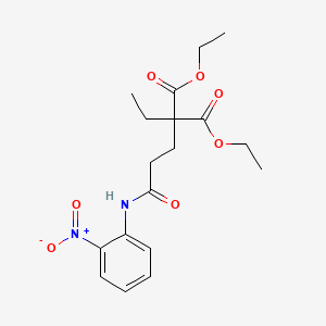 molecular formula C18H24N2O7 B3939869 diethyl ethyl{3-[(2-nitrophenyl)amino]-3-oxopropyl}malonate 