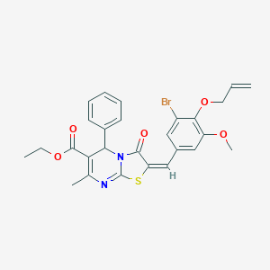 ethyl 2-[4-(allyloxy)-3-bromo-5-methoxybenzylidene]-7-methyl-3-oxo-5-phenyl-2,3-dihydro-5H-[1,3]thiazolo[3,2-a]pyrimidine-6-carboxylate