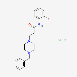 3-(4-benzyl-1-piperazinyl)-N-(2-fluorophenyl)propanamide hydrochloride