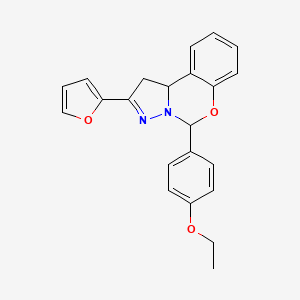 5-(4-ethoxyphenyl)-2-(2-furyl)-1,10b-dihydropyrazolo[1,5-c][1,3]benzoxazine