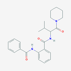 molecular formula C24H29N3O3 B3939892 2-(benzoylamino)-N-[2-methyl-1-(1-piperidinylcarbonyl)propyl]benzamide 