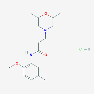 molecular formula C17H27ClN2O3 B3939895 3-(2,6-dimethyl-4-morpholinyl)-N-(2-methoxy-5-methylphenyl)propanamide hydrochloride 