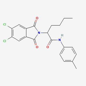 molecular formula C21H20Cl2N2O3 B3939907 2-(5,6-dichloro-1,3-dioxo-1,3-dihydro-2H-isoindol-2-yl)-N-(4-methylphenyl)hexanamide 