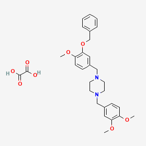 1-[3-(benzyloxy)-4-methoxybenzyl]-4-(3,4-dimethoxybenzyl)piperazine oxalate