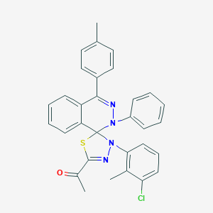 molecular formula C31H25ClN4OS B393992 1-[3'-(3-chloro-2-methylphenyl)-4-(4-methylphenyl)-2-phenyl-2H,3'H-spiro[phthalazine-1,2'-[1,3,4]thiadiazol]-5'-yl]ethanone 