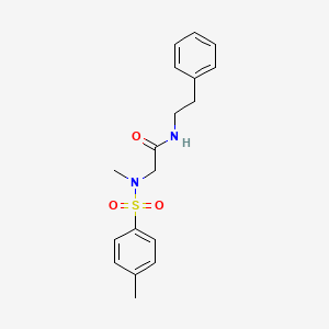 molecular formula C18H22N2O3S B3939920 N~2~-methyl-N~2~-[(4-methylphenyl)sulfonyl]-N~1~-(2-phenylethyl)glycinamide 
