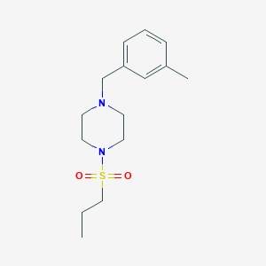 molecular formula C15H24N2O2S B3939932 1-(3-methylbenzyl)-4-(propylsulfonyl)piperazine 