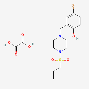 molecular formula C16H23BrN2O7S B3939943 4-bromo-2-{[4-(propylsulfonyl)-1-piperazinyl]methyl}phenol ethanedioate (salt) 