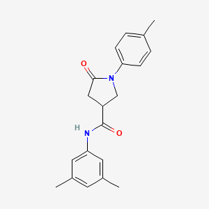 molecular formula C20H22N2O2 B3939973 N-(3,5-dimethylphenyl)-1-(4-methylphenyl)-5-oxo-3-pyrrolidinecarboxamide 