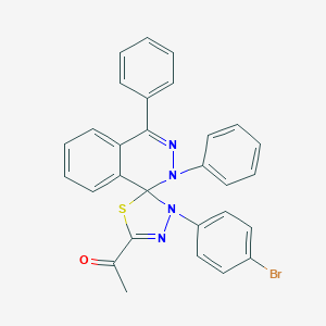 1-[3'-(4-bromophenyl)-2,4-diphenyl-2H,3'H-spiro[phthalazine-1,2'-[1,3,4]thiadiazol]-5'-yl]ethanone