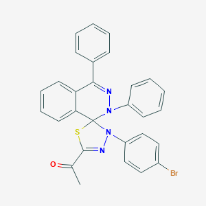 molecular formula C29H21BrN4OS B394000 1-[3'-(4-bromophenyl)-2,4-diphenyl-2H,3'H-spiro[phthalazine-1,2'-[1,3,4]thiadiazol]-5'-yl]ethanone 