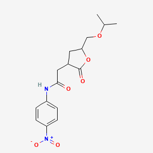 2-[5-(isopropoxymethyl)-2-oxotetrahydro-3-furanyl]-N-(4-nitrophenyl)acetamide