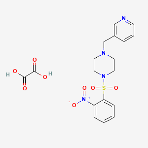molecular formula C18H20N4O8S B3940028 1-[(2-nitrophenyl)sulfonyl]-4-(3-pyridinylmethyl)piperazine oxalate 