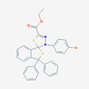 molecular formula C30H23BrN2O2S2 B394004 ethyl 3'-(4-bromophenyl)-3,3-diphenyl-3H,3'H-spiro[2-benzothiophene-1,2'-[1,3,4]thiadiazole]-5'-carboxylate 