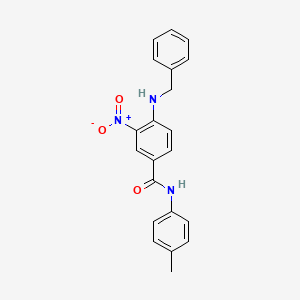 molecular formula C21H19N3O3 B3940047 4-(benzylamino)-N-(4-methylphenyl)-3-nitrobenzamide 