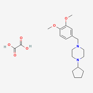 molecular formula C20H30N2O6 B3940055 1-cyclopentyl-4-(3,4-dimethoxybenzyl)piperazine oxalate 