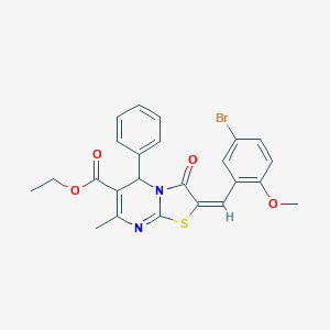 ethyl 2-(5-bromo-2-methoxybenzylidene)-7-methyl-3-oxo-5-phenyl-2,3-dihydro-5H-[1,3]thiazolo[3,2-a]pyrimidine-6-carboxylate