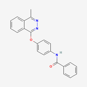 molecular formula C22H17N3O2 B3940062 N-{4-[(4-methyl-1-phthalazinyl)oxy]phenyl}benzamide 