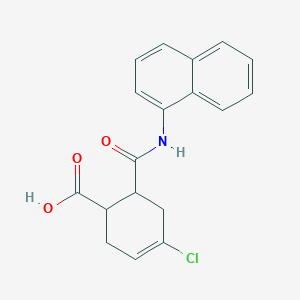 molecular formula C18H16ClNO3 B3940075 4-chloro-6-[(1-naphthylamino)carbonyl]-3-cyclohexene-1-carboxylic acid 