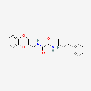 molecular formula C21H24N2O4 B3940080 N-(2,3-dihydro-1,4-benzodioxin-2-ylmethyl)-N'-(1-methyl-3-phenylpropyl)ethanediamide 