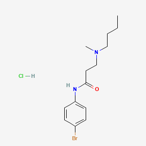 molecular formula C14H22BrClN2O B3940081 N~1~-(4-bromophenyl)-N~3~-butyl-N~3~-methyl-beta-alaninamide hydrochloride 