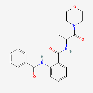 molecular formula C21H23N3O4 B3940083 2-(benzoylamino)-N-[1-methyl-2-(4-morpholinyl)-2-oxoethyl]benzamide 