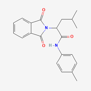 molecular formula C21H22N2O3 B3940107 2-(1,3-dioxo-1,3-dihydro-2H-isoindol-2-yl)-4-methyl-N-(4-methylphenyl)pentanamide 