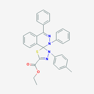 molecular formula C31H26N4O2S B394011 ethyl 3'-(4-methylphenyl)-2,4-diphenyl-2H,3'H-spiro[phthalazine-1,2'-[1,3,4]thiadiazole]-5'-carboxylate 