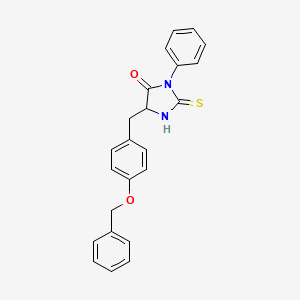 molecular formula C23H20N2O2S B3940119 5-[4-(benzyloxy)benzyl]-3-phenyl-2-thioxo-4-imidazolidinone 