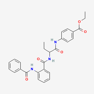 ethyl 4-[(2-{[2-(benzoylamino)benzoyl]amino}butanoyl)amino]benzoate