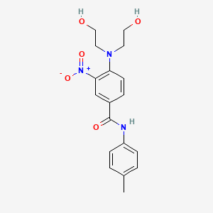 molecular formula C18H21N3O5 B3940171 4-[bis(2-hydroxyethyl)amino]-N-(4-methylphenyl)-3-nitrobenzamide 