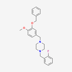 molecular formula C26H29FN2O2 B3940185 1-[3-(benzyloxy)-4-methoxybenzyl]-4-(2-fluorobenzyl)piperazine 