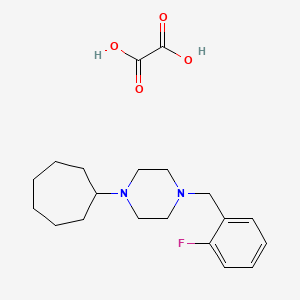 molecular formula C20H29FN2O4 B3940187 1-cycloheptyl-4-(2-fluorobenzyl)piperazine oxalate 
