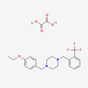 molecular formula C23H27F3N2O5 B3940191 1-(4-ethoxybenzyl)-4-[2-(trifluoromethyl)benzyl]piperazine oxalate 