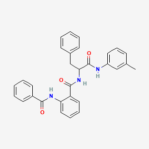 molecular formula C30H27N3O3 B3940193 N-[2-(benzoylamino)benzoyl]-N-(3-methylphenyl)phenylalaninamide 