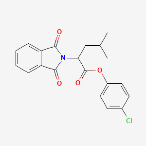 molecular formula C20H18ClNO4 B3940196 4-chlorophenyl 2-(1,3-dioxo-1,3-dihydro-2H-isoindol-2-yl)-4-methylpentanoate 