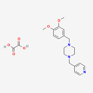 molecular formula C21H27N3O6 B3940208 1-(3,4-dimethoxybenzyl)-4-(4-pyridinylmethyl)piperazine oxalate 