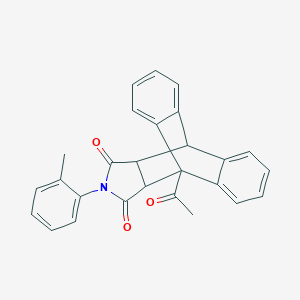 molecular formula C27H21NO3 B394021 (9R,10R,11R,15R)-9-acetyl-13-(o-tolyl)-11,15-dihydro-9H-9,10-[3,4]epipyrroloanthracene-12,14(10H,13H)-dione 