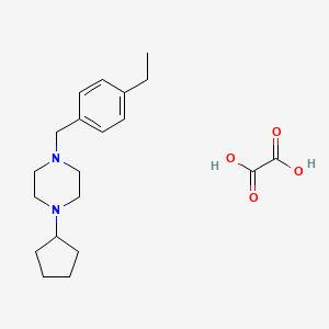 molecular formula C20H30N2O4 B3940218 1-cyclopentyl-4-(4-ethylbenzyl)piperazine oxalate 