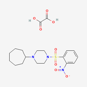 molecular formula C19H27N3O8S B3940223 1-cycloheptyl-4-[(2-nitrophenyl)sulfonyl]piperazine oxalate 