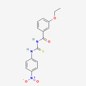 molecular formula C16H15N3O4S B3940224 3-ethoxy-N-{[(4-nitrophenyl)amino]carbonothioyl}benzamide 