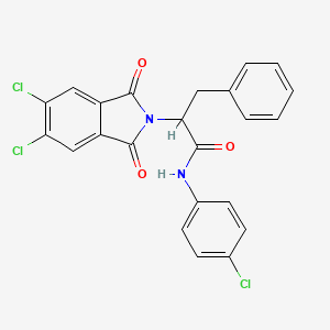 molecular formula C23H15Cl3N2O3 B3940227 N-(4-chlorophenyl)-2-(5,6-dichloro-1,3-dioxo-1,3-dihydro-2H-isoindol-2-yl)-3-phenylpropanamide 