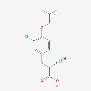 molecular formula C14H16ClNO3 B3940228 3-(3-chloro-4-isobutoxyphenyl)-2-cyanopropanoic acid 