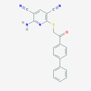 2-Amino-6-{[2-(biphenyl-4-yl)-2-oxoethyl]sulfanyl}pyridine-3,5-dicarbonitrile