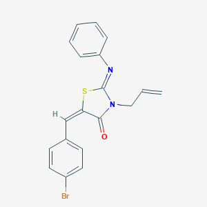 molecular formula C19H15BrN2OS B394024 3-Allyl-5-(4-bromobenzylidene)-2-(phenylimino)-1,3-thiazolidin-4-one 